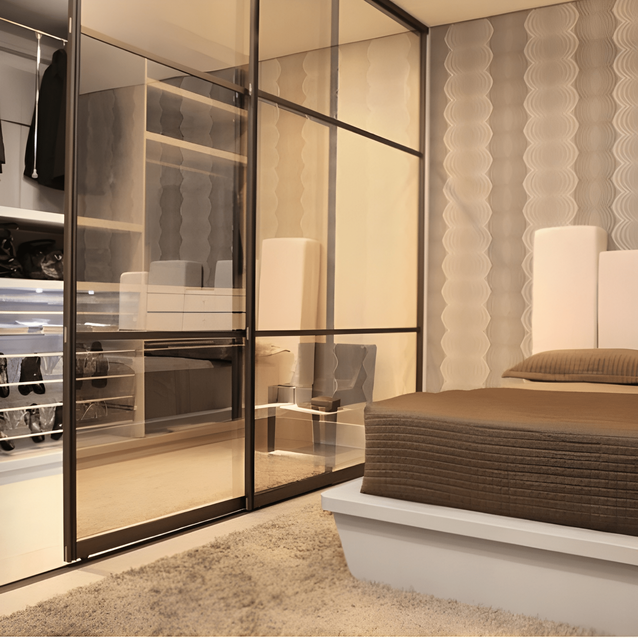 Portas de correr (alumínio + vidro)